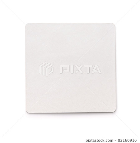 Front view of blank square cardboard beer coaster Front view of blank square cardboard beer coaster 82160910