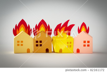 Burning house, fire, fire resistance, fire insurance, fire protection 82161172