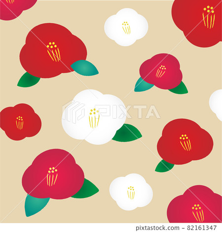 Camellia modern illustration background material 82161347