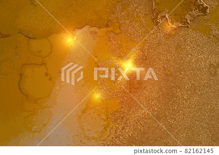 Amber, yellow and gold abstract pattern with marble texture and sparkles 82162145