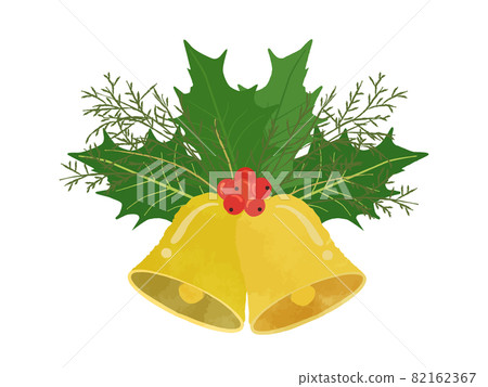 Cute Christmas bell decoration illustration 82162367