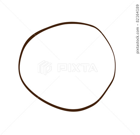 Doodle Wave Hand Drawn Scribble Circle art line frame. Vector scandinavian design element for your story text 82164189