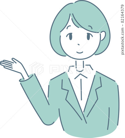 Illustration of a woman who guides 82164379