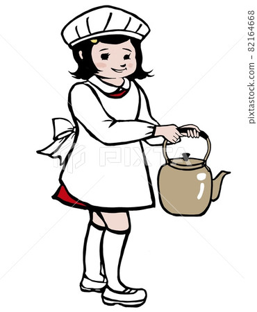 準備學校午餐的女孩 82164668