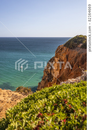 A ocean view to beach, Algarve region, Portugal A ocean view to beach, Algarve region, Portugal 82164669