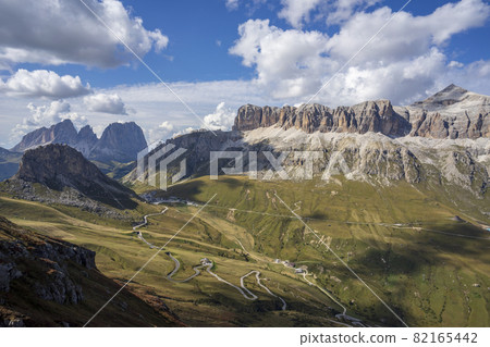 Scenic view of the Sella Group. Dolomites. Scenic view of the Sella Group. Dolomites. 82165442