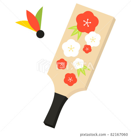 日本新年形象插畫素材_羽板、羽月（帶矢量） 82167060