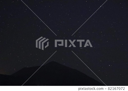 Kirishima mountain range and starry sky 82167072