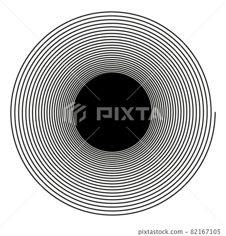 Spiral with radial rays, twirl, twisted effect 82167105