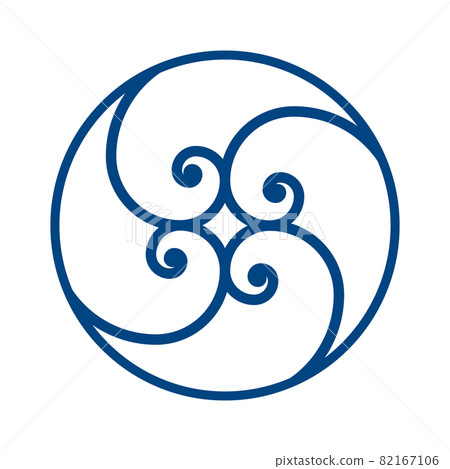 Wave logo. Vector round aqua swirl logotype symbol Wave logo. Vector round aqua swirl logotype symbol 82167106
