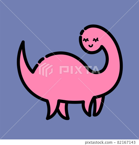 Colorful cute dinosaurs. illustration childish background for fabric, textile stock illustration. 82167143