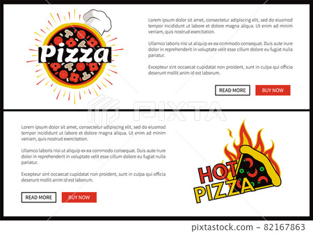 Pizza and Hot Pizza Web Set Vector Illustration Pizza and Hot Pizza Web Set Vector Illustration 82167863