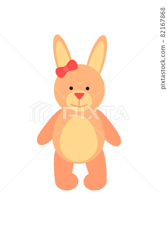 Teddy Bear with Long Ears Vector Illustration 82167868