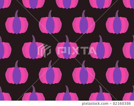 Seamless pattern with violet and pink pumpkins.... - Stock Illustration ...