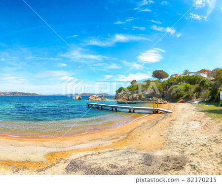 Marvelous view of  beach on Porto Rafael resort. Picturesque seascape of Mediterranean sea. 82170215