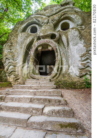 Orcus mouth, statue in the Sacred Grove of Bomarzo 82170830