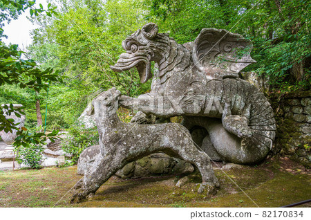 Weird Statue in the Sacred Grove of Bomarzo 82170834