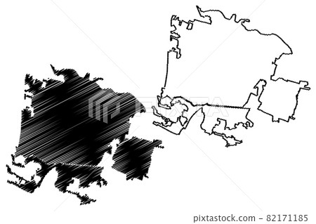 Padua City (Italian Republic, Italy, Veneto) map vector illustration, scribble sketch City of Padova map Padua City (Italian Republic, Italy, Veneto) map vector illustration, scribble sketch City of Padova map 82171185