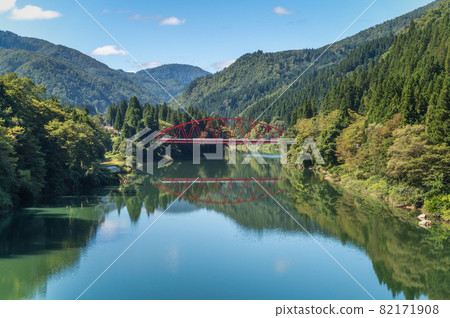 Mishima Town, Fukushima Prefecture No. 2 Tadami River Bridge Mishima Town, Fukushima Prefecture No. 2 Tadami River Bridge 82171908