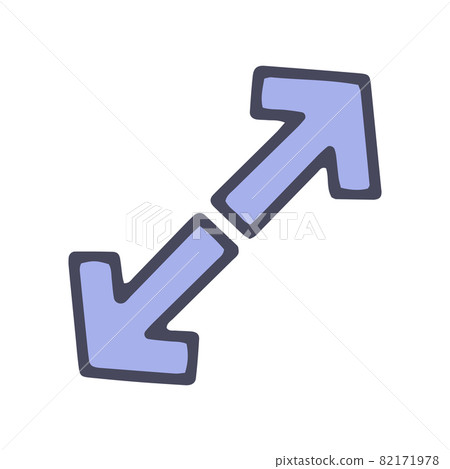 expand icon color vector doodle simple icon expand icon color vector doodle simple icon 82171978