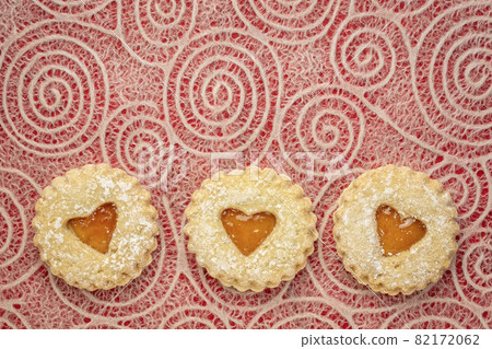 jam heart biscuits on Japanese paper jam heart biscuits on Japanese paper 82172062