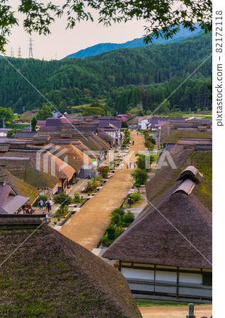 Dusk at Ouchi-juku, Shimogo Town, Fukushima Prefecture Dusk at Ouchi-juku, Shimogo Town, Fukushima Prefecture 82172118