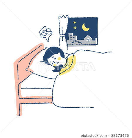 A woman suffering from insomnia 82173476