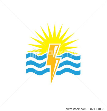 water power icon   illustration vector design 82174038