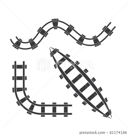 rail way track vector illustration design 82174186