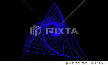 Triangle tunnel infinite continuous 3D CG background wallpaper 82174770