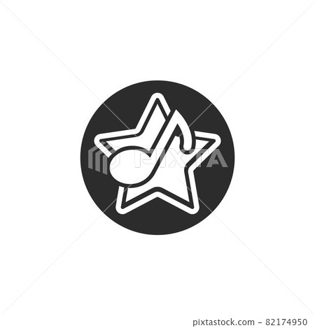 star music note vector illustration icon 82174950