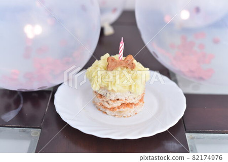 Celebrate your first birthday with a dog's homemade birthday cake 82174976