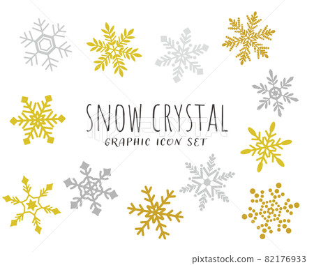 Snowflake vector illustration material / winter / Christmas / glitter 82176933