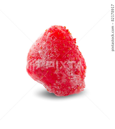 Frozen Strawberries Isolated On White background 82178917