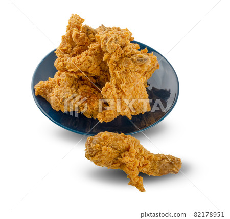 Fried chicken isolated on white background Fried chicken isolated on white background 82178951