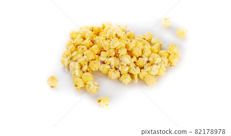 Popcorn on a white background Popcorn on a white background 82178978