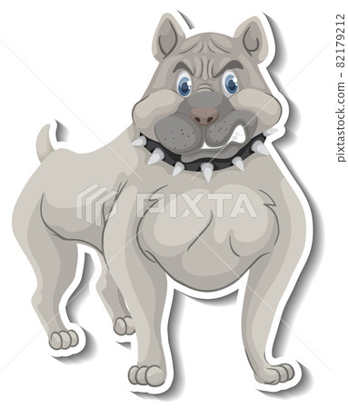 A sticker template of dog cartoon character A sticker template of dog cartoon character 82179212