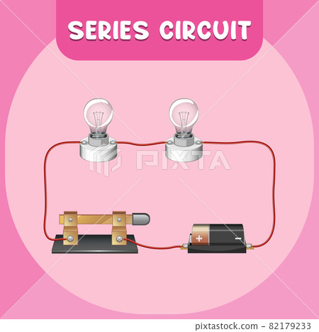 Series circuit infographic diagram - Stock Illustration [82179233] - PIXTA