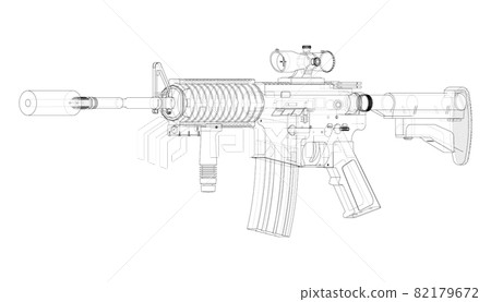 Army weapons. Vector 82179672