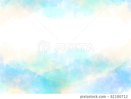 淺藍色和奶油黃色與文本空間混合的水彩背景 82180712