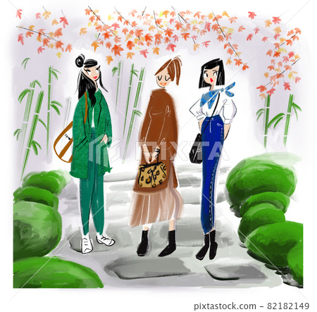 秋季少女之旅插畫 82182149