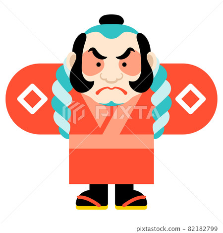 Japanese New Year Image Illustration Material_Kite, Kite Flying (with vector) 82182799