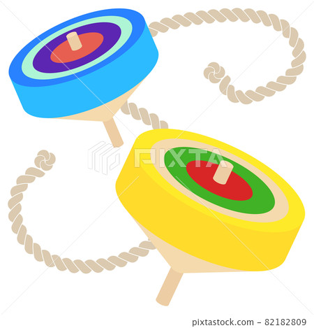 Japanese New Year image illustration material_top spinning (with vector) Japanese New Year image illustration material_top spinning (with vector) 82182809