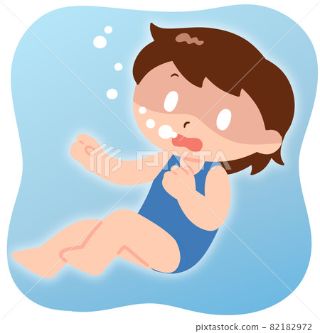 Girl drowning quietly Girl drowning quietly 82182972
