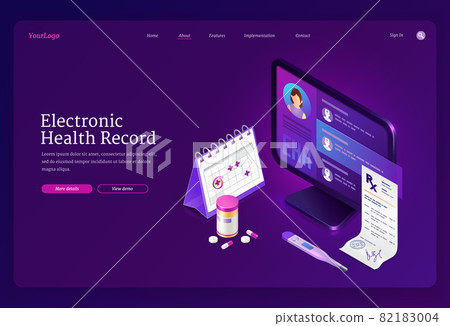 Ehr, electronic health record isometric landing 82183004