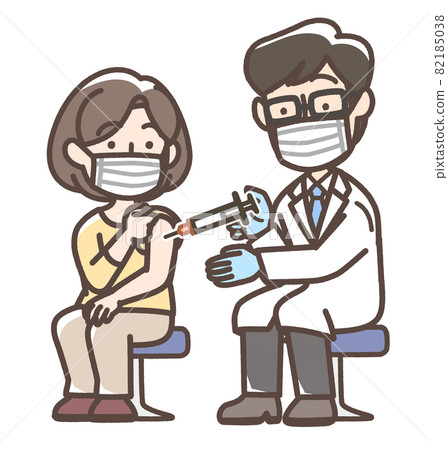 Woman receiving an injection Woman receiving an injection 82185038