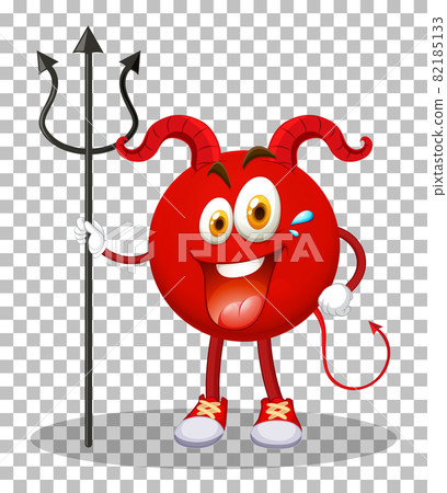 A Red Devil cartoon character with facial expression on transparent background A Red Devil cartoon character with facial expression on transparent background 82185133