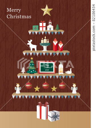 Stage tree illustration material Stage tree illustration material 82186434