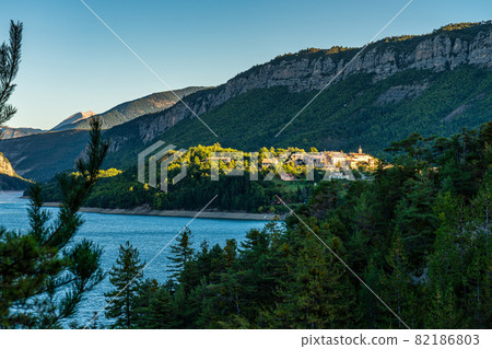 Lac de Castillon near Verdon River, Saint-Julien-du-Verdon, Provence, France 82186803