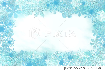 雪花冬季框架框架薄簡單的圖像 雪花冬季框架框架薄簡單的圖像 82187585